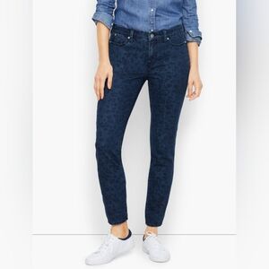 Talbots Slim Ankle Jean Leopard Animal Print Denim Women 4